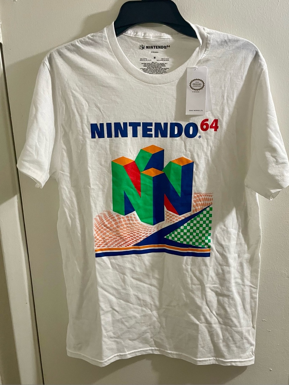 Nintendo 64 White Graphic Tee - Retro Logo NWT Mens Medium Size Gaming Classic